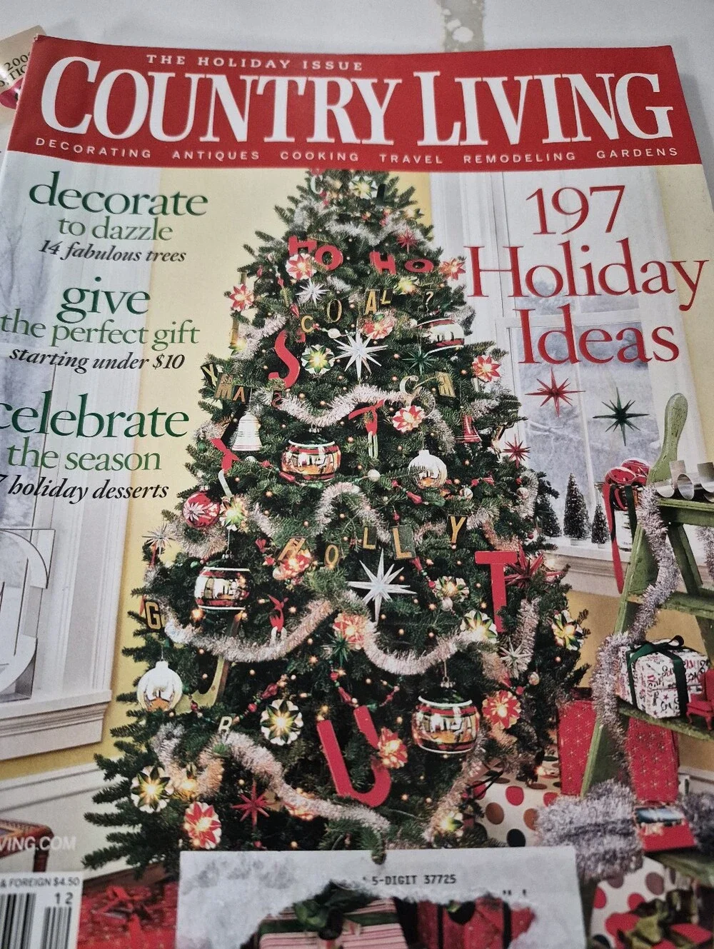 2 Country Living Christmas Magazine Issues. 2005 And 2000